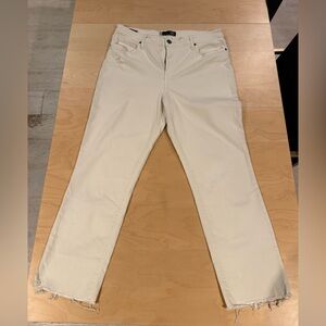 Kut from the Kloth Reese High Rise Fab AB Straight Leg Off-White Denim Pants